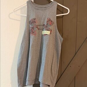 Under Armour Kids Tank Top in Gray with Red Accents
